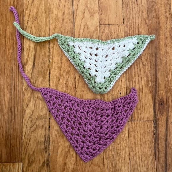 Handmade Crochet Dog Bandanas - Picture 1 of 3